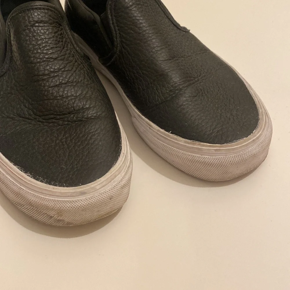 VANS black leather espadrilles. Size 7.5
